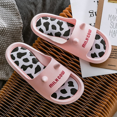 Ženske casual papuče sa animal printom i 3D elementima