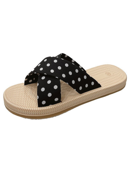 Novi model ženskih papuča na točkice i ravnog potplata