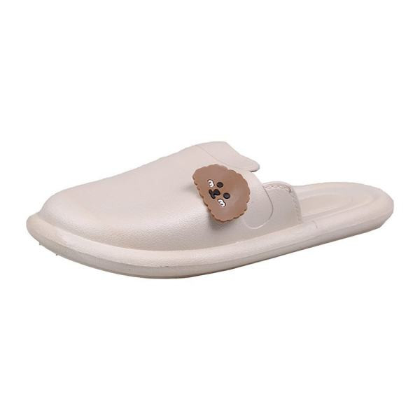 Papuci de dama din piele cu element 3D