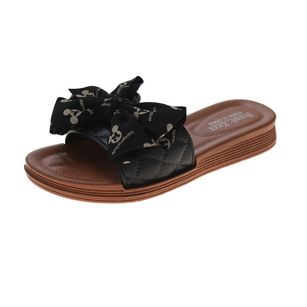 Papuci de dama actuali cu panglica colorata