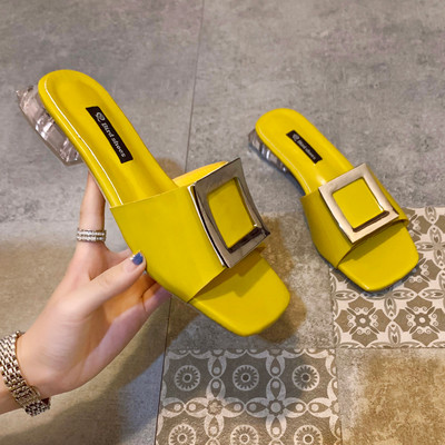 Papuci casual cu catarama metalica