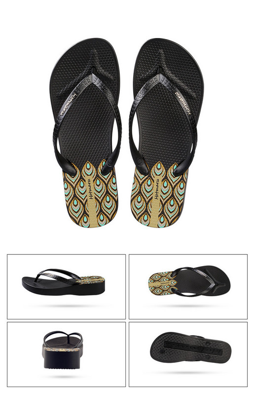 Model nou de papuci de plaja de dama prin degetele de la picioare - mai multe culori