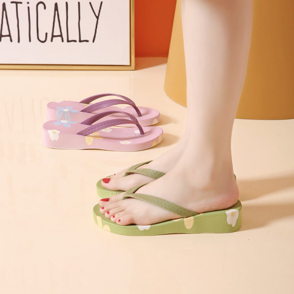 Șlapi de damă cu talpă anti-alunecare și bretele subțiri