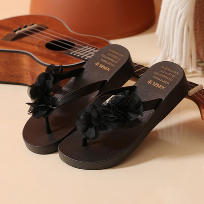 Ženske ležerne japanke s cvjetnim ukrasom