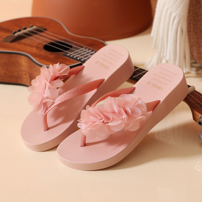 Ženske ležerne japanke s cvjetnim ukrasom