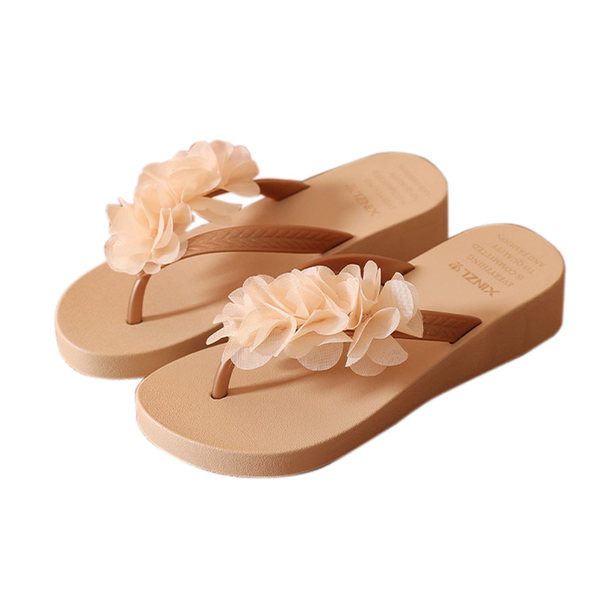 Ženske ležerne japanke s cvjetnim ukrasom