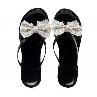 Ženske silikonske papuče s trakom i kamenčićima