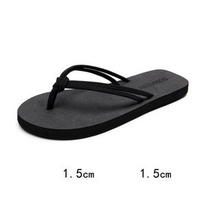 Casual παντόφλες με επίπεδη σόλα - μαύρο και καφέ