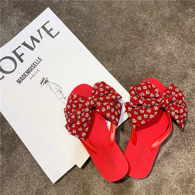 Νέο μοντέλο γυναικείеς παντόφλеς με χρωματιστή κορδέλα