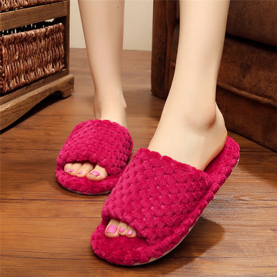 Papuci casual de dama din puf in diferite culori