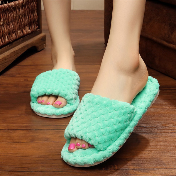 Papuci casual de dama din puf in diferite culori