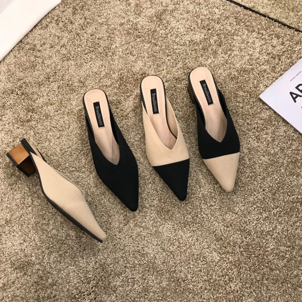 Novi model ženskih papuča sa niskom potpeticom na špicu