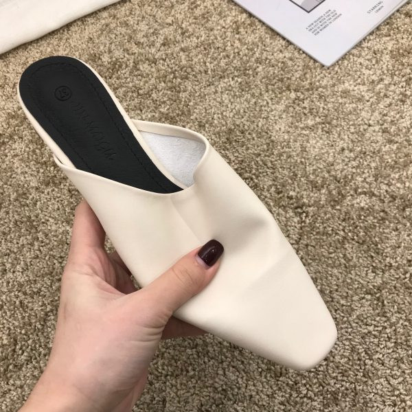 Papuci de dama moderni din piele ecologica model cu varf