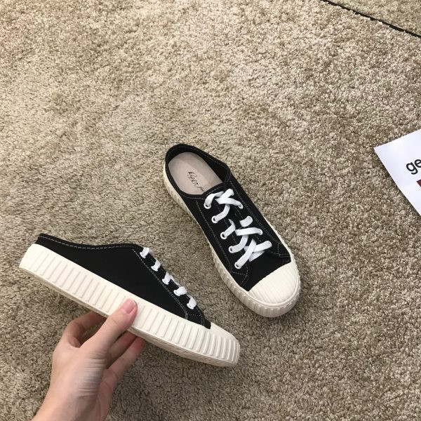 Papuci de dama cu sireturi - tip adidasi