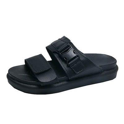 Γυναικείες casual παντόφλες από οικολογικό δέρμα με αγκράφες