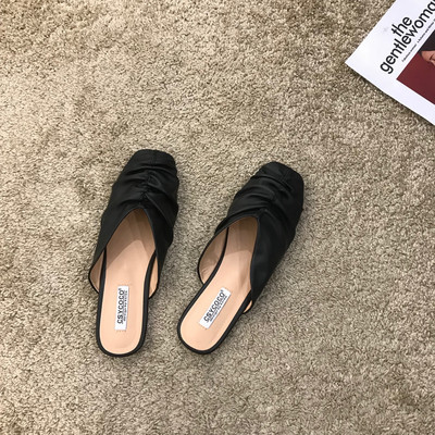 Μοντέρνα γυναικείες έκο δερμάτινες παντόφλες σε δύο χρώματα