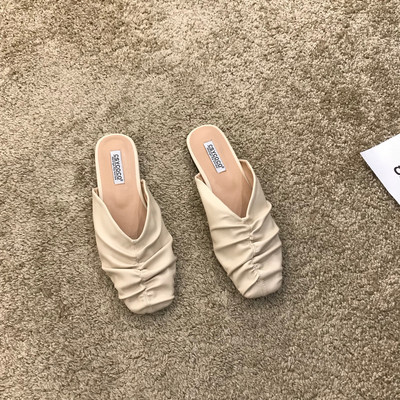 Μοντέρνα γυναικείες έκο δερμάτινες παντόφλες σε δύο χρώματα