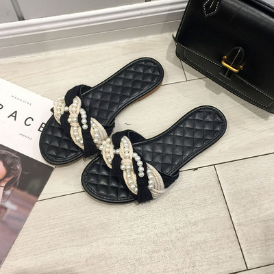 Novi model ženskih papuča - sa ravnim đonom i perlicama