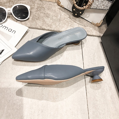 Νέο μοντέλο παντόφλες casual γυναίκες από έκο  δέρμα με τακούνι