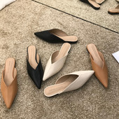 Ženske papuče od umjetne kože model na špic