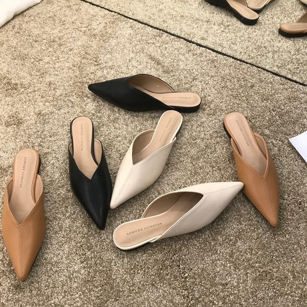 Ženske papuče od umjetne kože model na špic