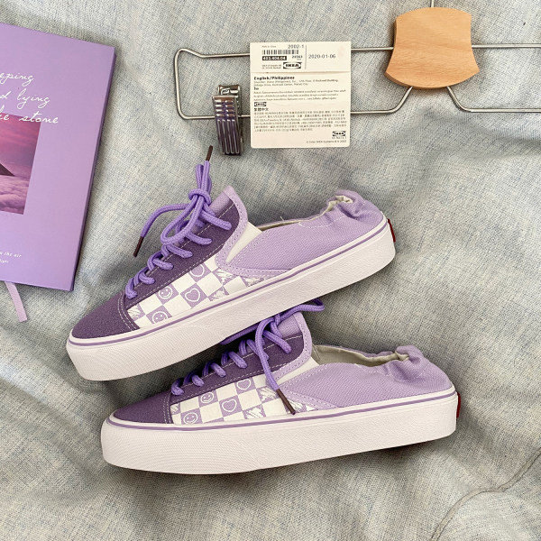 Ženske patike tipa papuče od tekstila sa aplikacijom