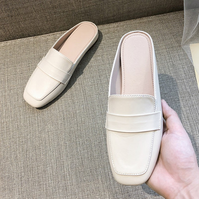 Γυναικείες παντόφλες casual από οικολογικό δέρμα - κλειστό μοντέλο