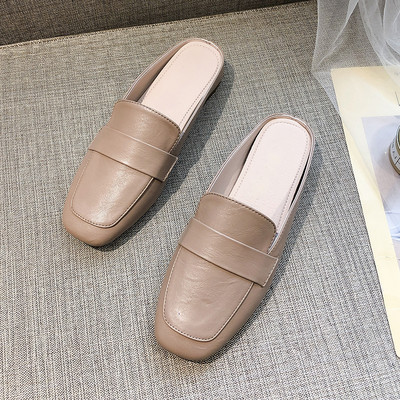 Γυναικείες παντόφλες casual από οικολογικό δέρμα - κλειστό μοντέλο