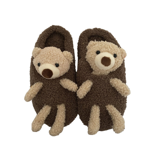 Pune ženske papuče sa 3D medvjedićem