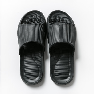 Γυναικείες λαστιχένιες παντόφλες με επίπεδη σόλα