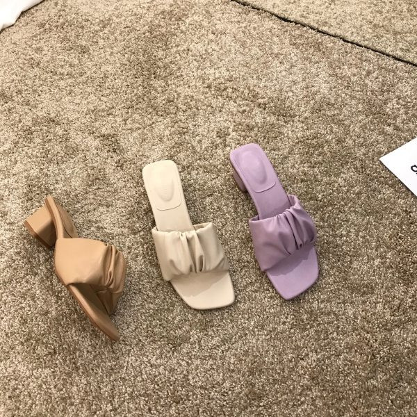 Moderne ženske papuče sa petom 3 cm