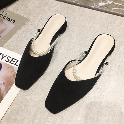 Casual γυναικεία παπούτσια με χαμηλό τακούνι και με πέρλες