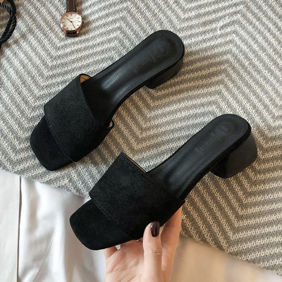 Ženske casual papuče na nisku petu - dvije boje