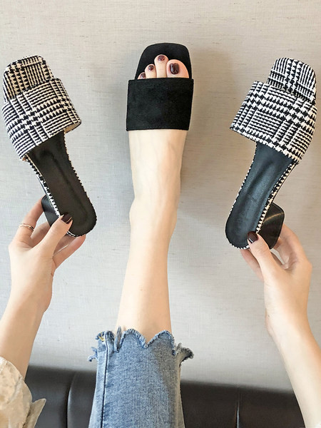 Ženske casual papuče na nisku petu - dvije boje