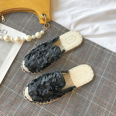 Νέο μοντέλο γυναικείες καθημερινές παντόφλες με λουλούδια 3D