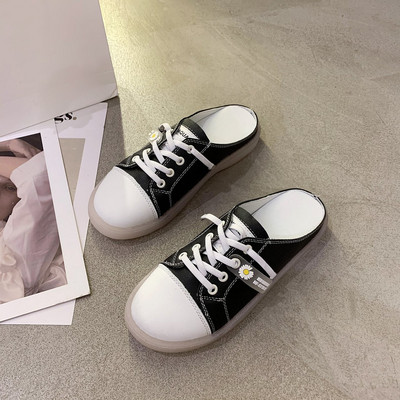 Ženske papuče tipa tenisica sa vezicama i ravnim potplatom