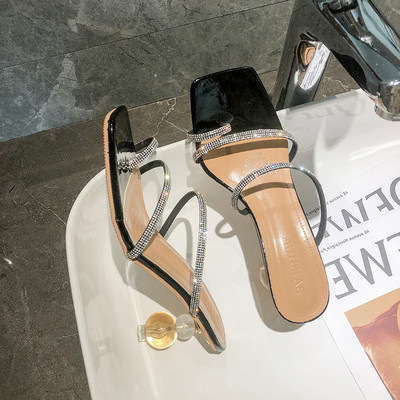 Νέο μοντέλο γυναικείες παντόφλες με λουράκια και τακούνι