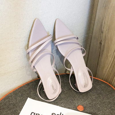 Νέο μοντέλο γυναικείες παντόφλες μυτερά μοντέλο με φτέρνα