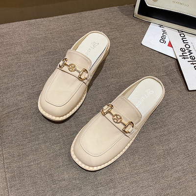 Έκο δερμάτινες παντόφλες μοντέρνα γυναικεία σε τρία χρώματα