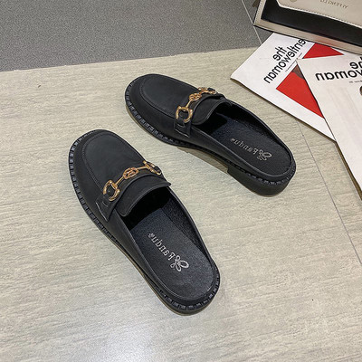 Έκο δερμάτινες παντόφλες μοντέρνα γυναικεία σε τρία χρώματα