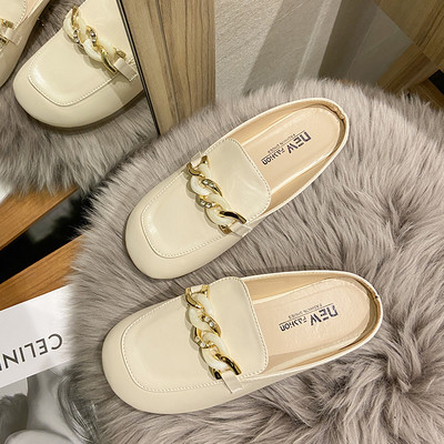 Νέο μοντέλο γυναικείες δερμάτινη παντόφλες σε δύο χρώματα