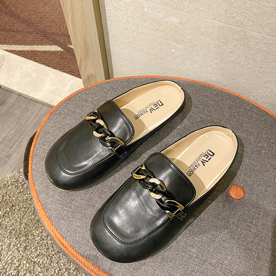 Νέο μοντέλο γυναικείες δερμάτινη παντόφλες σε δύο χρώματα