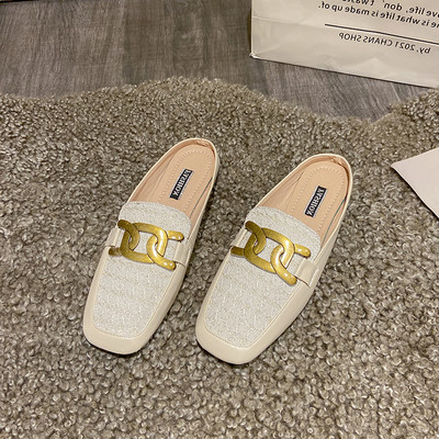 Ženske papuče od umjetne kože u dvije boje