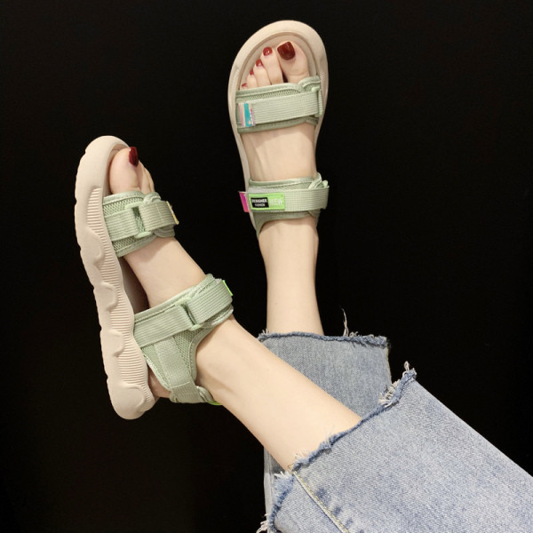 Γυναικεία αθλητικά σανδάλια με λουράκια βελκρό - τρία χρώματα