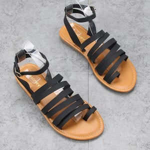 Casual γυναικεία σανδάλια με λουράκι και επίπεδη σόλα