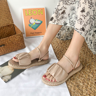 Νέο μοντέλο γυναικείασανδάλια με λουράκια σε μπεζ, καφέ και πράσινο χρώμα