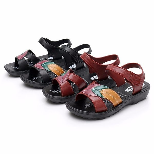 Νέο μοντέλο έκο δερμάτινα γυναικεία σανδάλια με στερέωση βελκρό