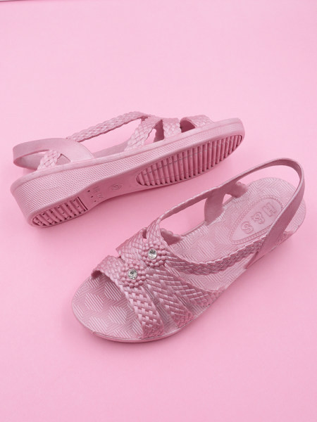 Γυναικεία casual σανδάλια με διακοσμητικές πέτρες και λουράκι