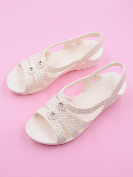 Γυναικεία casual σανδάλια με διακοσμητικές πέτρες και λουράκι