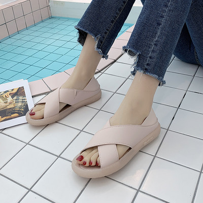 Casual γυναικεία έκο δερμάτινα σανδάλια σε διάφορα χρώματα